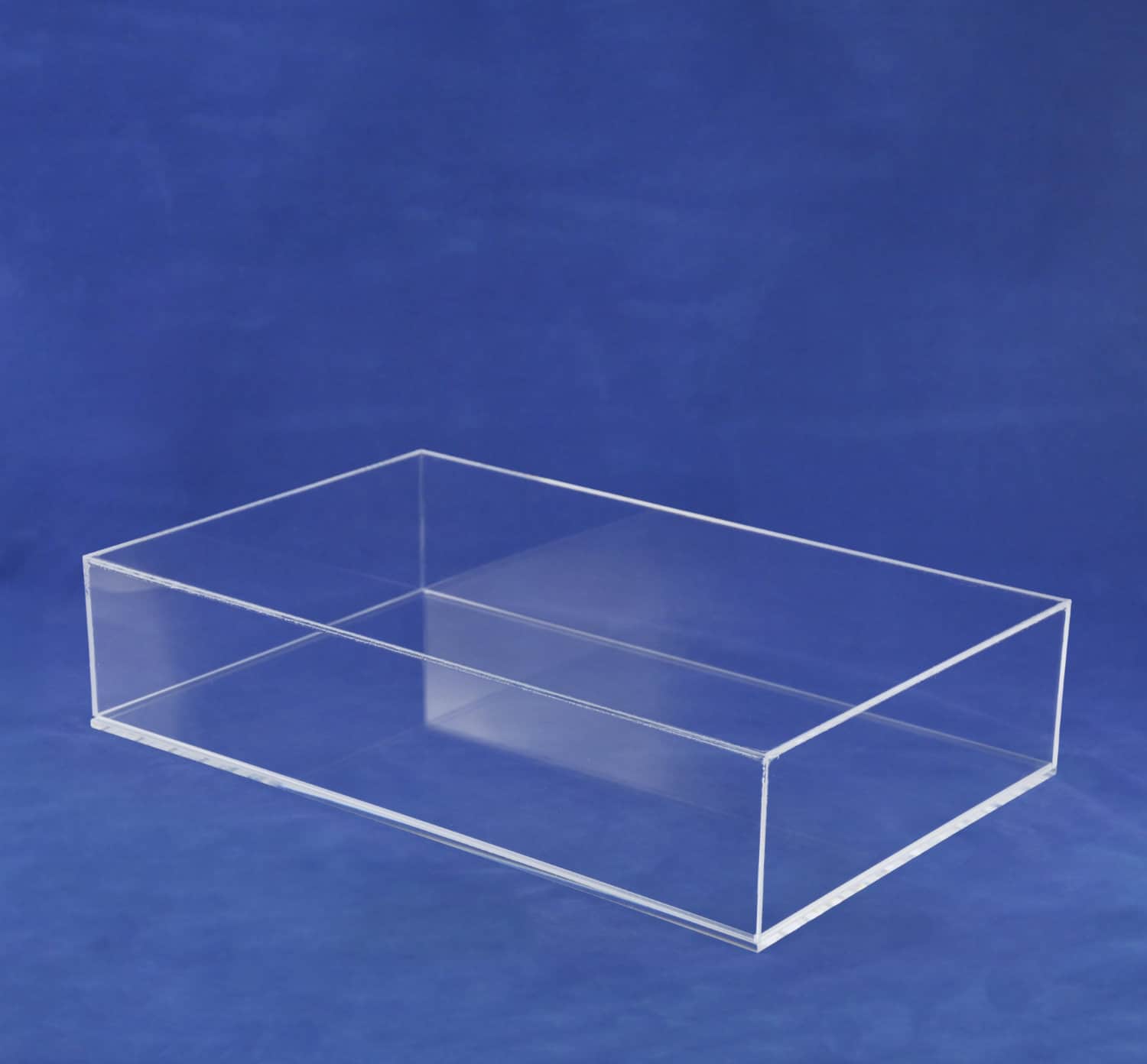 5 Stück Tisch Vitrine Acryl Plexi Glas Box ohne Deckel Schaukasten 15x15cm 